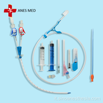Kit per catetere per emodialisi a doppio lume di marca ANES MED